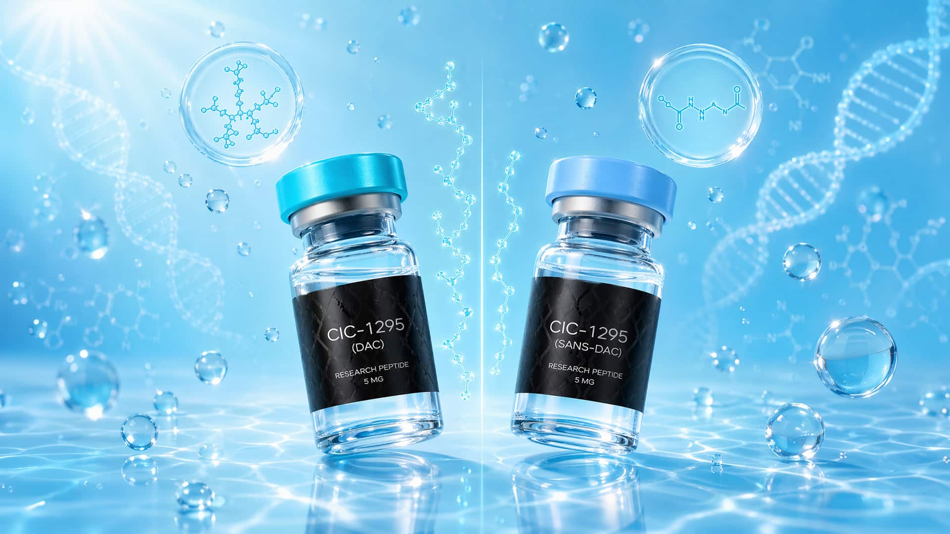 CJC-1295 DAC vs sans DAC comparaison deux variantes GHRH — différence moléculaire French Peptides